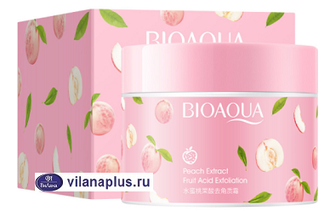 BIOAQUA PEACH EXTRACT Крем-эксфолиант (ПИЛИНГ) с фруктовой кислотой медового Персика , 140 г. 372646