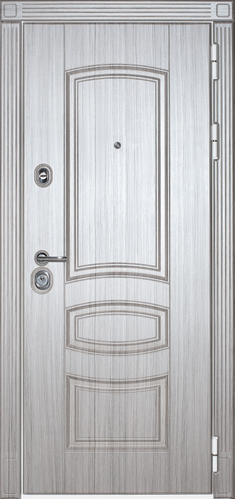 Дверь металлическая "Сударь МД-42" Сандал серый/сандал белый