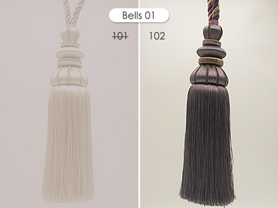 Bells 01, серия Delisious Decor, 80 см. Классические подхваты для штор