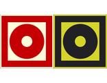 Фотолюминесцентный знак F10 «Кнопка включения установок (систем) пожарной автоматики»