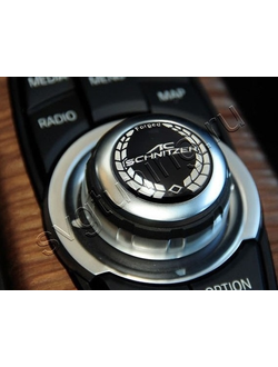 Эмблема на кнопку мультимедиа с логотипом АС Schnitzer для BMW E34, диаметр 30 мм, 1 шт