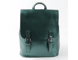 Кожаный женский рюкзак-трансформер Belts зелёный