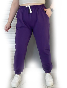 Женские брюки джоггеры арт. 14891-0118(Цвет фиолетовый) Размеры 68-82