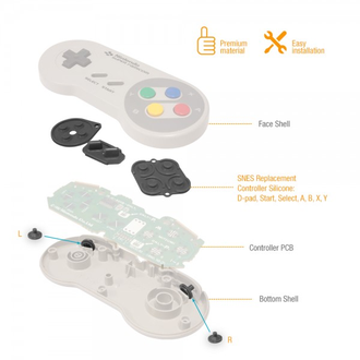 Repair BOX Силиконовые Сменные резинки для Super Nintendo контроллера