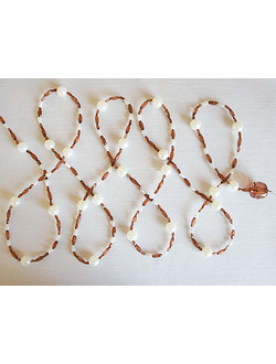 Арт. 2009-50 V Pendulum. Нитяной подвес с бусинами и искуственными жемчужинками