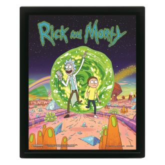 Постер 3D Rick and Morty (Portal)