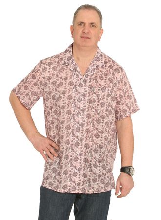 Рубашка-гавайка мужская большого размера Артикул: 2072/2 Размеры 68-70 , 72-74 , 74-76