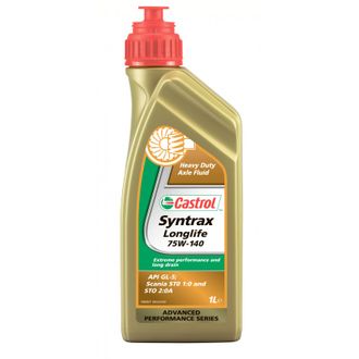 Масло трансмиссионное (синтетика) Castrol Syntrax Longlife 75W-140 -  1л (1543AE, 15D7A8) (GL-5)