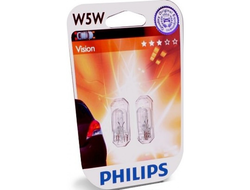 Лампа PHILIPS W5W 12V 5W в блистере 2 шт.