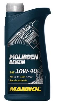 08028 Масло моторное MANNOL Molibden Benzin SAE 10W40 полусинтетическое, 1 л.