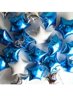 Синие, белые и серебряные звёзды под потолок