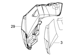 Правая панель кузова оригинал BRP 517304328/ 517306977 для BRP LYNX/Ski-Doo