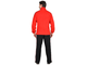 Куртка флисовая красная с лампасной лентой