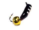 Мормышка вольфрамовая Столбик чёрн шар золото вес.0.46gr.12mm. d-2.0mm,