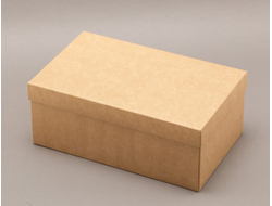 Коробка для подарка/зефира БЕЗ ОКНА, 25 * 15 * 10 см, Крафт
