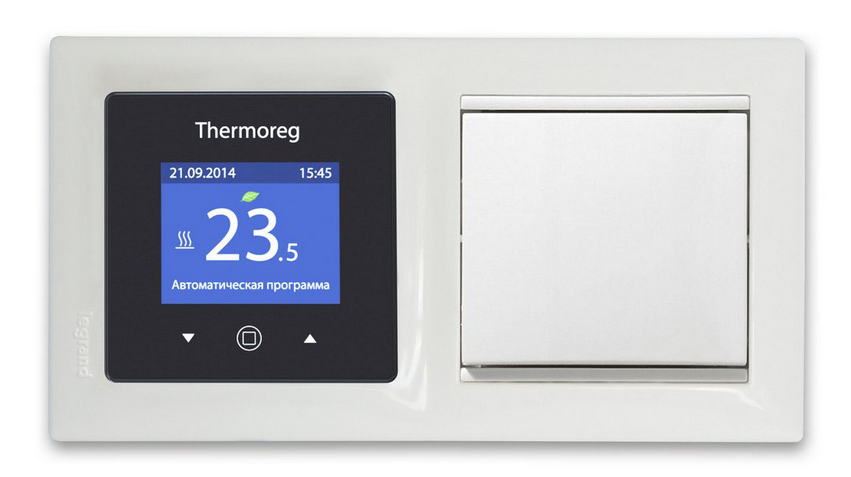 Совместимость терморегулятора Thermoreg TI-970 с рамками Legrand Valena