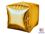 Куб фольга  3D Золото 50*50 см