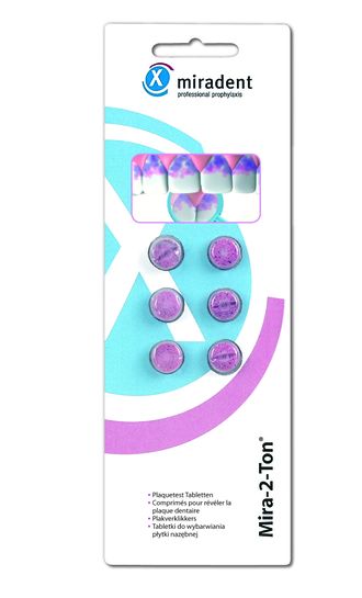 Таблетки для индикации зубного налета Mira-2-Ton, Miradent, 6 шт.
