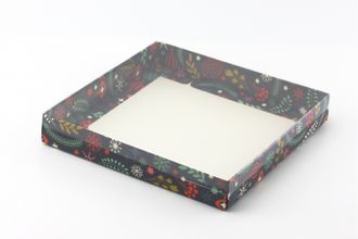 Коробка 20*20*3 см с прозрачной крышкой, новогодняя ночь