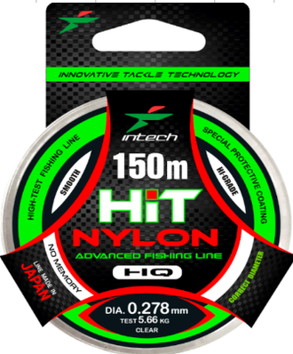 Леска INTECH HIT Nylon 150м, 0,186мм (тест 2,60кг) Япония