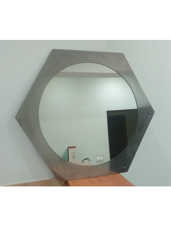 Зеркало шестиугольное, нержавеющая сталь арт.SP-Six Steel