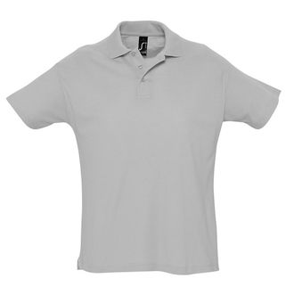 1379 Рубашка поло мужская SUMMER 170, серый меланж