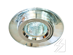 Светильник JCDR G5.3 стекло 8160 круг с гранями серебро
