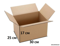Коробка 4-x клапанная 30 x 25 x 17 см (СДЭК М)