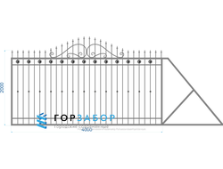 Откатные ворота кованые KOV1501 купить от завода производителя