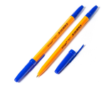 4670006995165  Ручка шариковая, Alingar, &quot;51&quot; синяя, 1,0 мм., оранж. пласт. корпус, AL51(50 штук в упак)