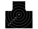 Мишень для стрельбы грудная, чёрная 50х50 см (бумага 1 шт.)
