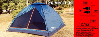 Палатка 2-х местная mini2