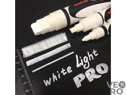 Набор меловых маркеров белого цвета White PRO