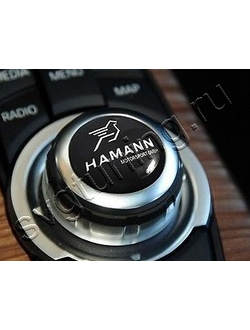 Эмблема на кнопку мультимедиа с логотипом Hamann для BMW E34, диаметр 30 мм, 1 шт
