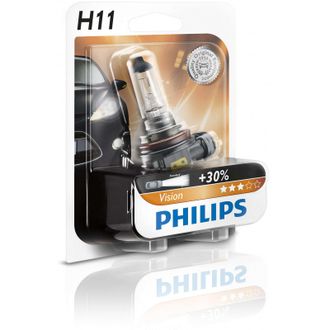 Лампа  PHILIPS H11 12V (55W) Vision, 1 шт. блистер