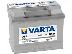 Автомобильный аккумулятор Varta D39 Silver Dynamic 63 Ач п/п