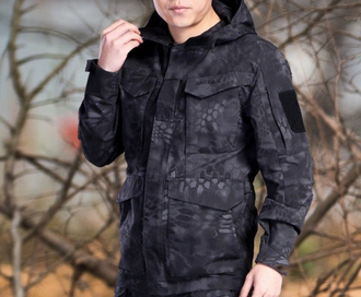 Демисезонная куртка M65 FBI черная, песок, криптек