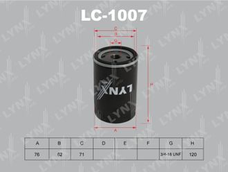 Фильтр масляный Lynx LC-1007