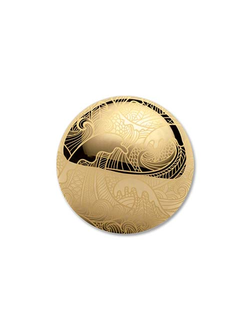 Золото, круглый подхват, диаметром 45 мм, серия "Алди". Продажа оптом в Воронеже