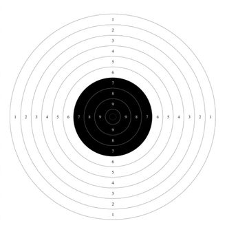 Мишень для стрельбы винтовочная 17х17 см (картон 50 шт.)