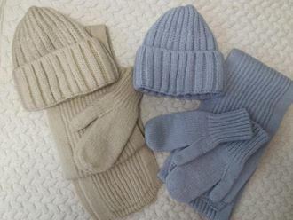 комплект Альпак (шапкана флисе+шарф+варежки)
