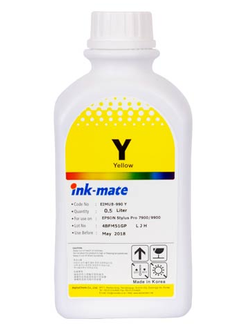 Чернила жёлтые Ink-Mate для Epson Stylus Pro 4880, 7890, 3880, 9700, 7880, 7700, 9890, 4900, 3800, 7900, 9900, 9880, 11880, 4450, 9450, 7450, SureColor SC-T3200, T3000, T5200, T5000, T7200, T7000, P6000, P8000, P7000, P9000, P5000, 500 мл
