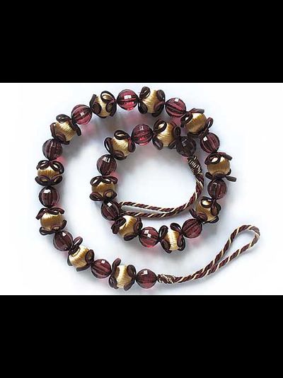 Подхват «Ажурный, с бусинкой»