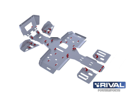 Защита ATV Rival 444.7404.2 для POLARIS Sportsman 800 forest/500 HO forest/ 400 HO  2011-2014 (Алюминий) (720*450*230)