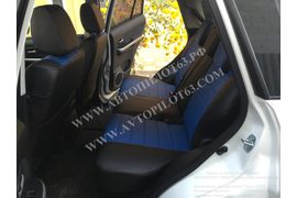 Чехлы Автопилот из экокожи (черный+синий) на Suzuki Grand Vitara (2005-2015)