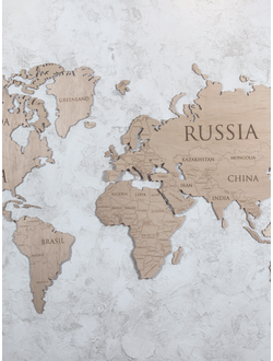 карта россии из дерева