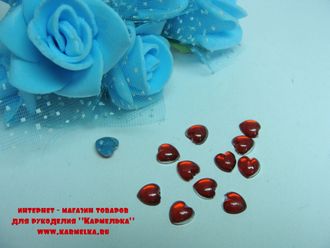 Смолы №96 - маленькие сердечки, размер 5х6мм, пластик, за 10шт - 10р