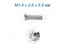 Винт М1.4*2.0*5.5 мм общего назначения серебро (100шт)