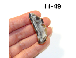 Агат натуральный (жеода) №11-49: 11,2г. - 40*15*14мм