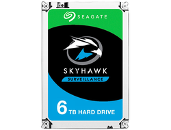 Жесткий диск HDD 6000 Gb Seagate SkyHawk ST6000VX001, 3.5", 256Mb, SATA III